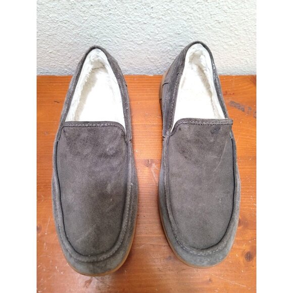 Vionic Gustavo Men's Suede Slip-On Moccasin Slippers With Sherpa Lining Size 10. - Picture 8 of 11